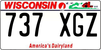 WI license plate 737XGZ