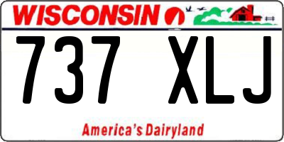 WI license plate 737XLJ