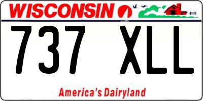 WI license plate 737XLL