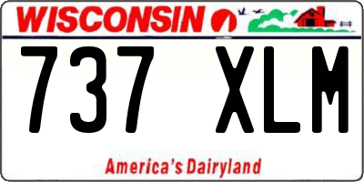 WI license plate 737XLM