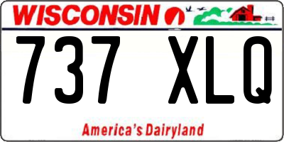 WI license plate 737XLQ