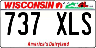 WI license plate 737XLS