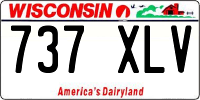 WI license plate 737XLV
