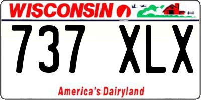 WI license plate 737XLX