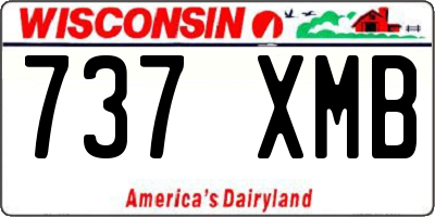WI license plate 737XMB