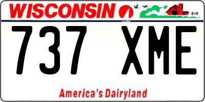 WI license plate 737XME