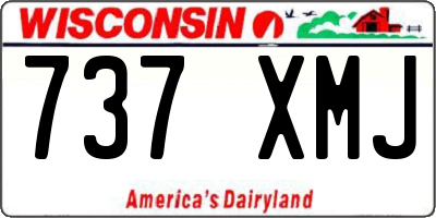 WI license plate 737XMJ