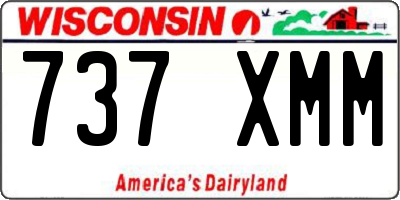 WI license plate 737XMM
