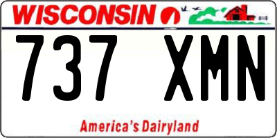 WI license plate 737XMN