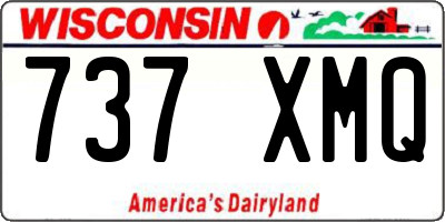 WI license plate 737XMQ