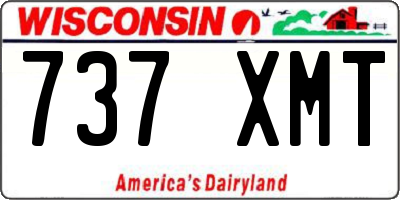 WI license plate 737XMT