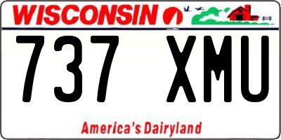 WI license plate 737XMU