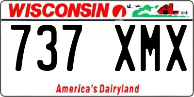 WI license plate 737XMX