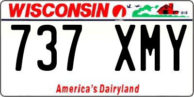 WI license plate 737XMY