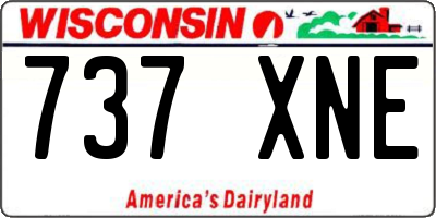 WI license plate 737XNE