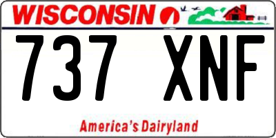 WI license plate 737XNF