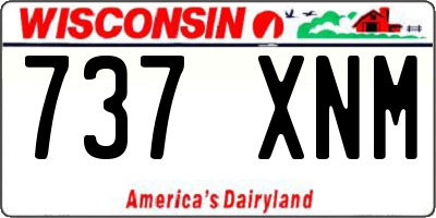 WI license plate 737XNM