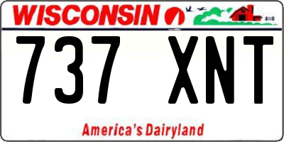 WI license plate 737XNT