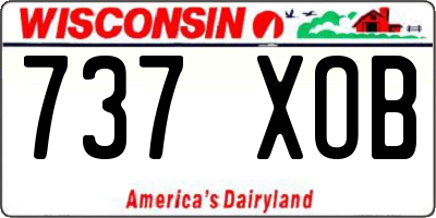 WI license plate 737XOB