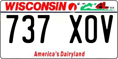 WI license plate 737XOV