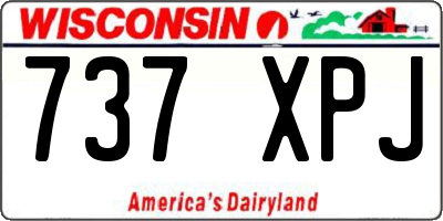 WI license plate 737XPJ