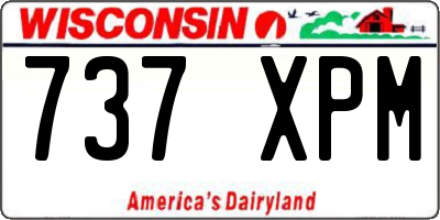 WI license plate 737XPM