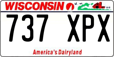 WI license plate 737XPX