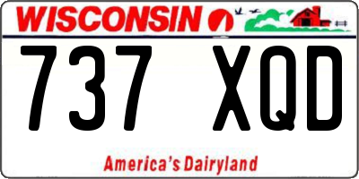 WI license plate 737XQD
