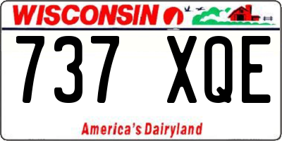 WI license plate 737XQE
