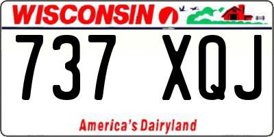 WI license plate 737XQJ