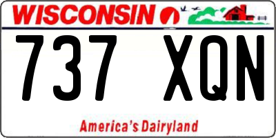 WI license plate 737XQN