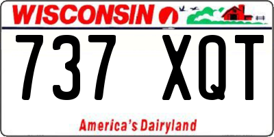WI license plate 737XQT