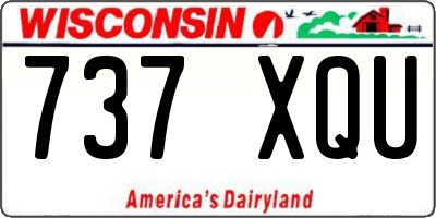 WI license plate 737XQU