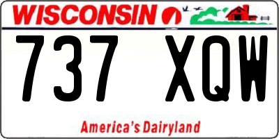 WI license plate 737XQW