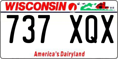 WI license plate 737XQX