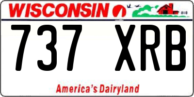 WI license plate 737XRB