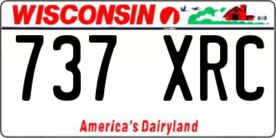 WI license plate 737XRC