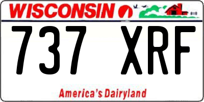 WI license plate 737XRF