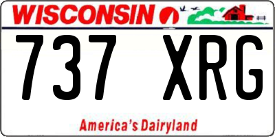 WI license plate 737XRG