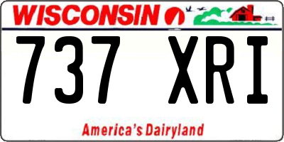 WI license plate 737XRI