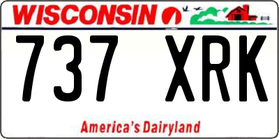 WI license plate 737XRK