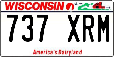 WI license plate 737XRM