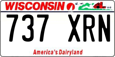 WI license plate 737XRN