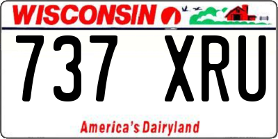 WI license plate 737XRU