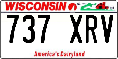 WI license plate 737XRV