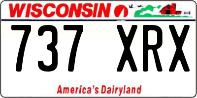 WI license plate 737XRX