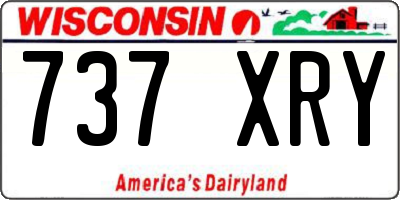 WI license plate 737XRY