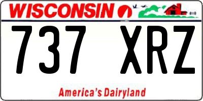 WI license plate 737XRZ