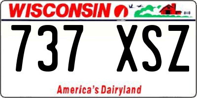 WI license plate 737XSZ