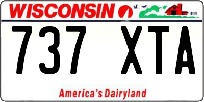WI license plate 737XTA